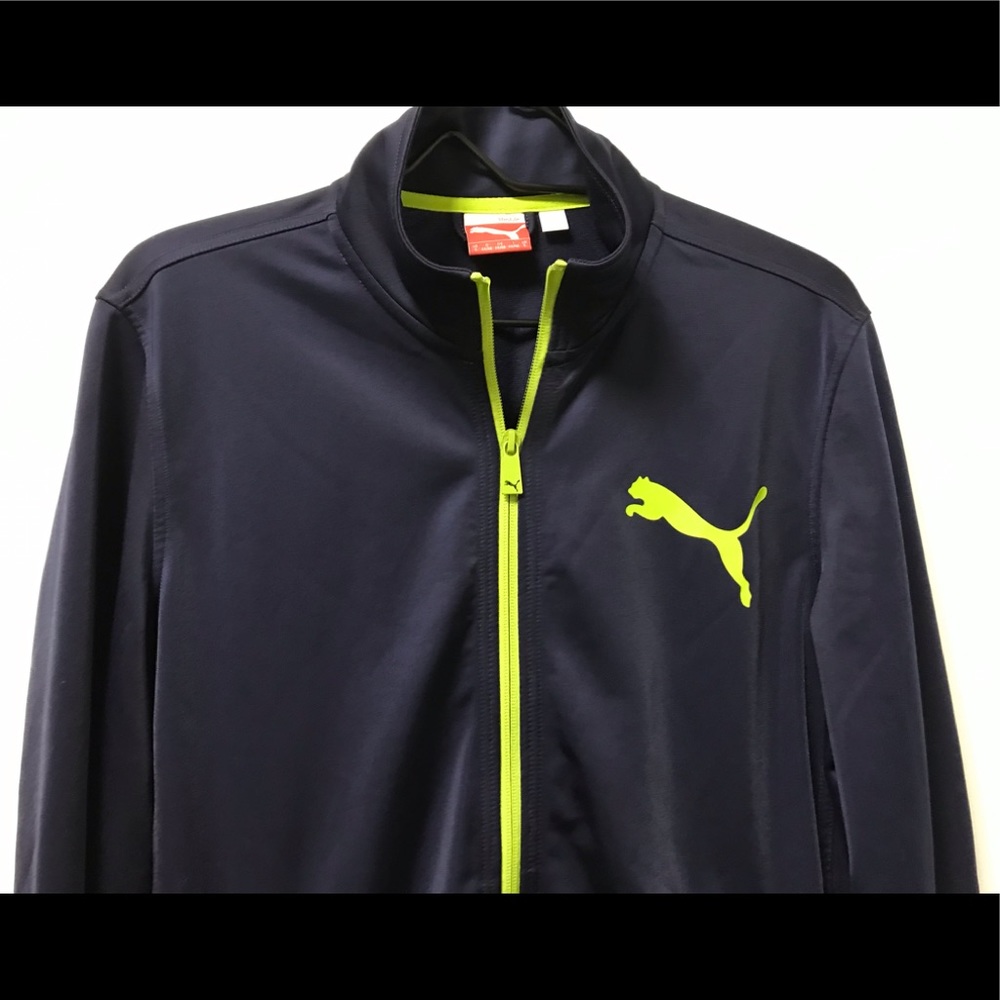 Dark Blue Green Zip Up Puma Jacket! - Picture 6 of 9